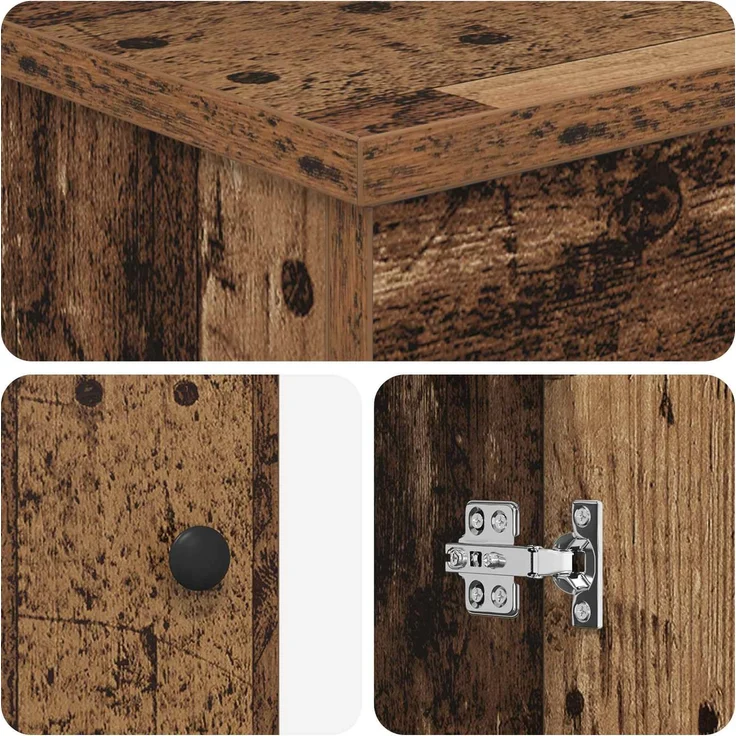 vidaXL Waschbeckenschrank Altholz 54 x 41 x 100 cm Holzwerkstoff 3404220 – Bild 10