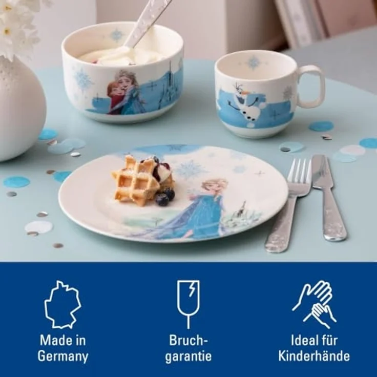 Villeroy & Boch - Disney Frozen Kindergeschirr Set 3tlg, Spülmaschinenfest, Mikrowellensicher, Geschirr für Kinder, Premium Porzellan – Bild 5