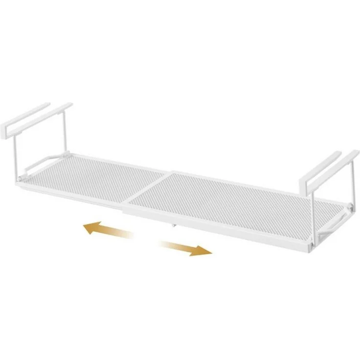 Yorbay Hängekorb Multifunktional Unterregal Hängekorb, Verstellbarer 38-70 cm, zusätzlicher Stauraum ohne Bohren, Weiß – Bild 4