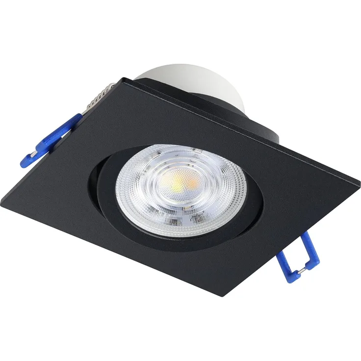 Eglo 98611 Hochvolt LED Einbauleuchte SALICETO schwarz 2700K L:8,8cm B:8,8cm H:4,2cm schwenkbar dimmbar