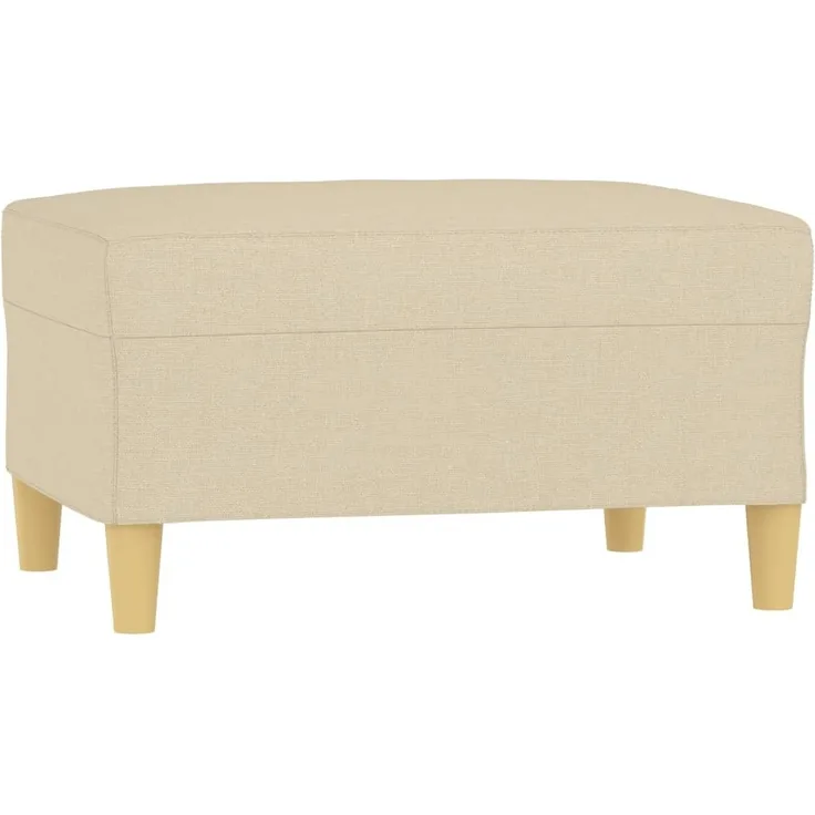 vidaXL Fußhocker Creme 70 x 55 x 41 cm Stoff [349273]