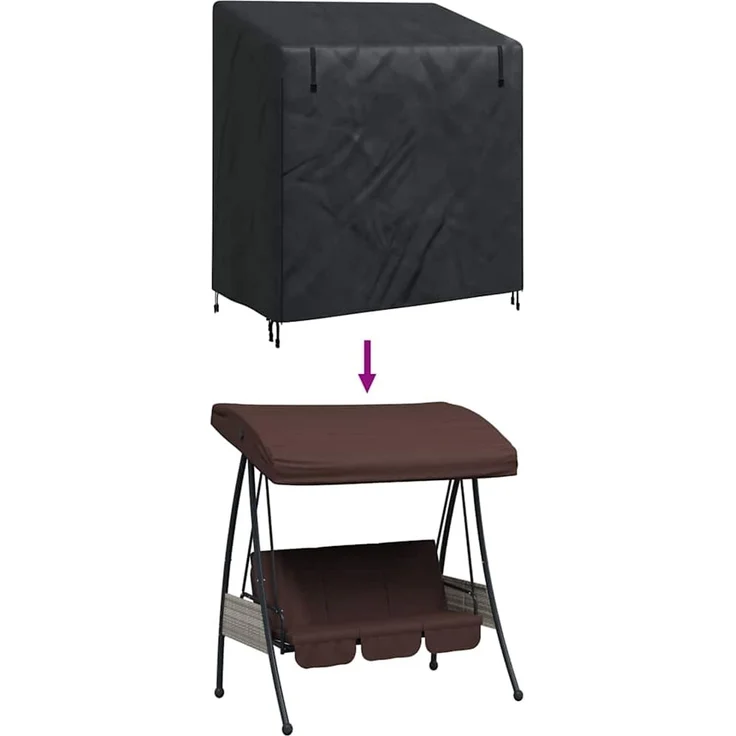 vidaXL Hollywoodschaukel-Abdeckung 135 x 100 x 165 cm 4105911 – Bild 11