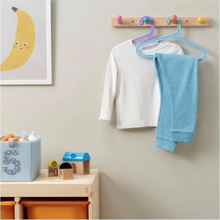 IKEA Kleiderbügel IKEA BAGIS Kinderkleiderbügel Bunt Kunststoff, (24-tlg) – Bild 3