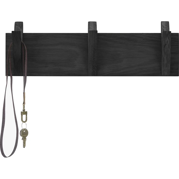 Garderoben-Set >Bantry< (4-teilig) in Eiche / schwarz - 100x190x30 (BxHxT) – Bild 6