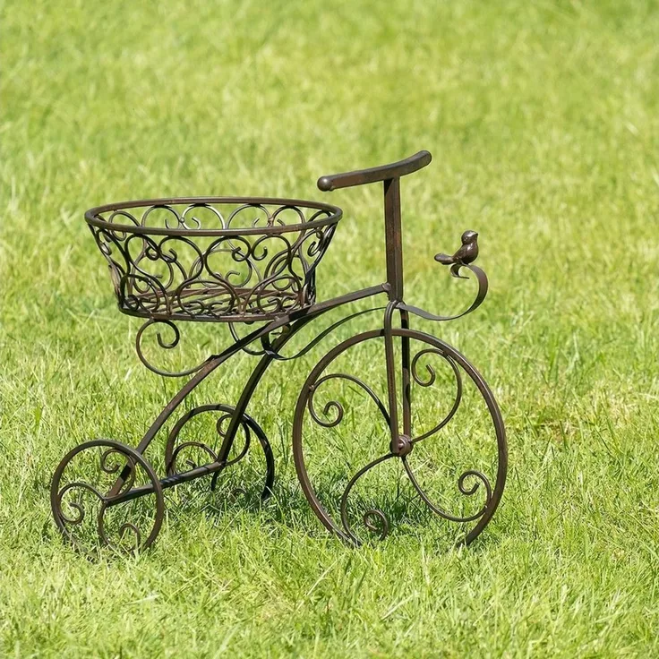 Moritz Blumentopf Pflanzfahrrad Blumentopfhalter 47x43x25cm, Pflanztopf Übertopf Pflanzkübel Dekoration Deko