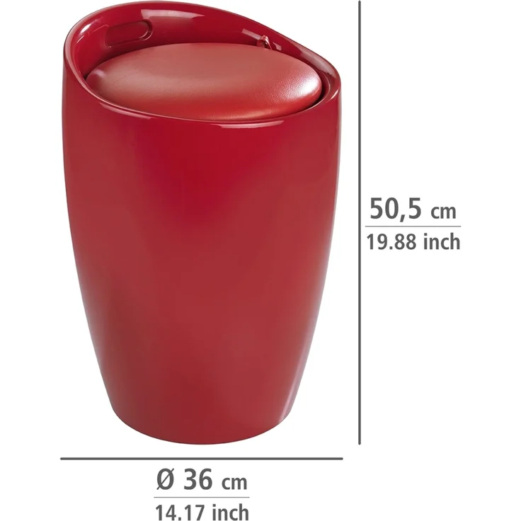 CANDY Hocker mit Waschfach, praktischer 2 in 1 Badesitz - 20 l, Weiß, WENKO – Bild 9
