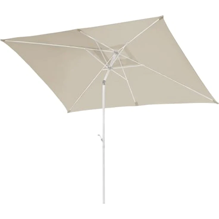 SVITA Sonnenschirm, rechteckig 200x300 cm, beige, Textil, mit Kurbelmechanismus und verstellbarem Neigungswinkel – Bild 1