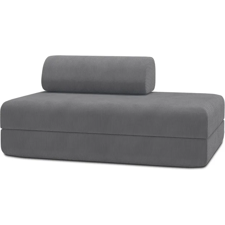 2-Sitzer-Schlafsofa aus grauem Cord