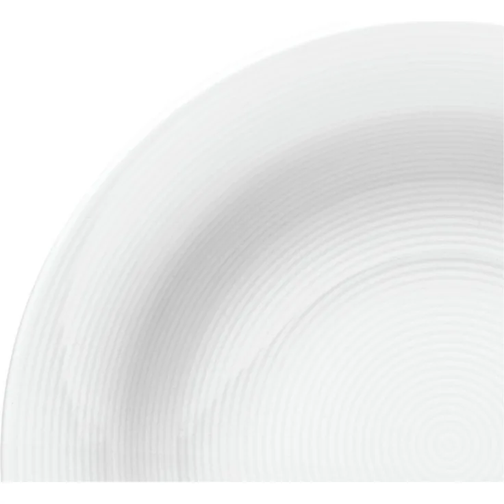 van Well Speiseteller Jive, flacher Teller 25 cm, 6 Stück, (6 St), dezentes Spiraldekor, spülmaschinen-und mikrowellengeeignet