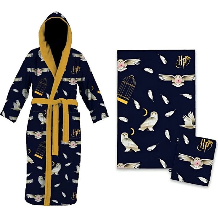 Harry Potter Badeset – Kuscheliger Bademantel, Handtuch & Waschlappen für Kinder 5/6 Jahre – Bild 2