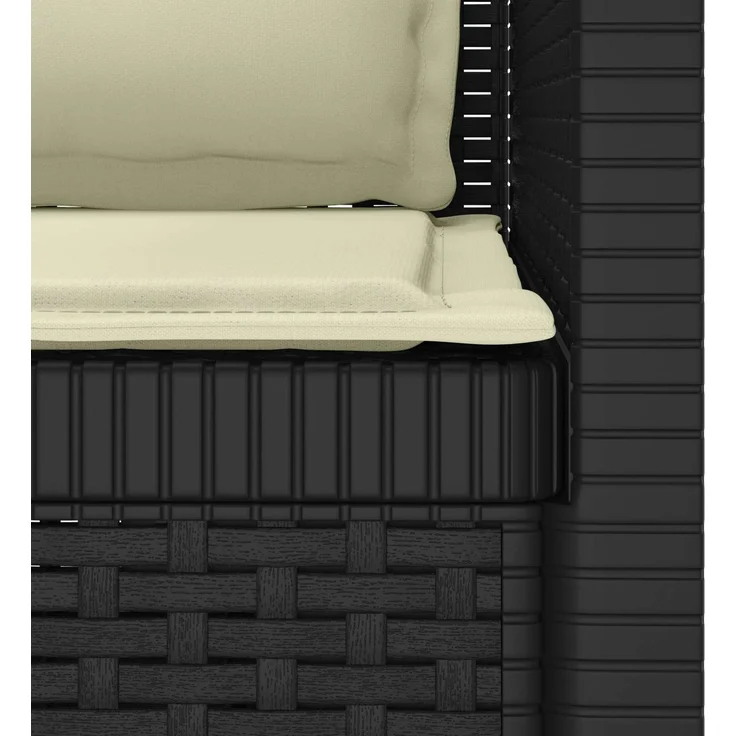 vidaXL 1-Sitzer Sessel mit Kissen Rattan-Look PP Anthrazit 8011868 – Bild 7