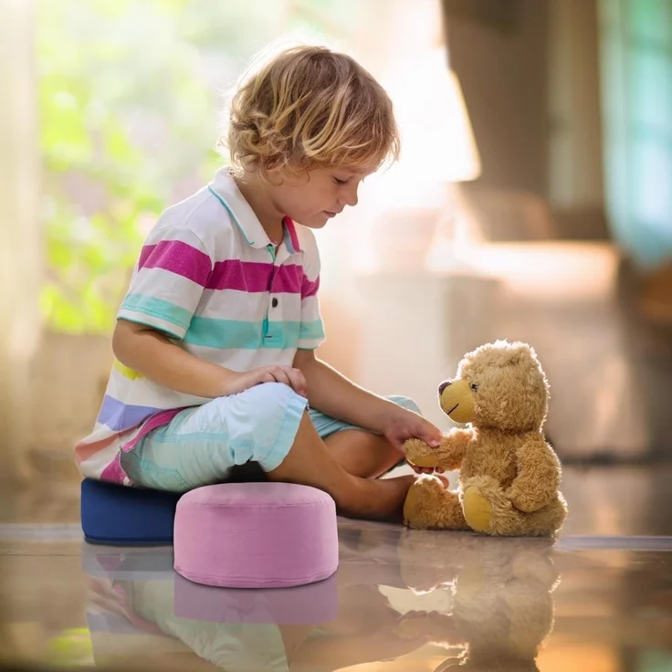 Amagohome Yogakissen Yogakissen Bodenkissen rund H 14xø31 cm mit Buchweizenschalen Meditati – Bild 6