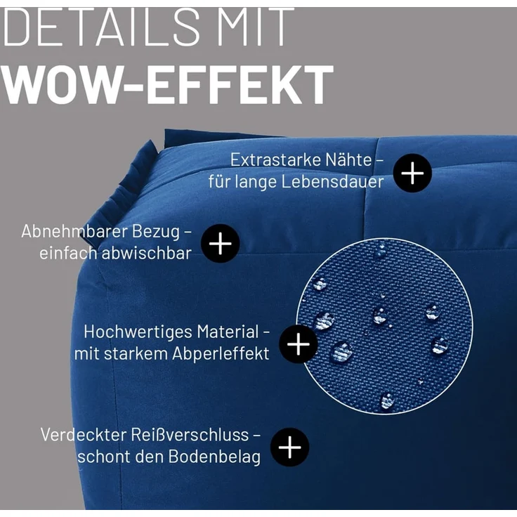 Lumaland Loungeset Modulares System erweiterbar In- & outdoor, (5-tlg), Lounge wasserfest abnehmbarer Bezug individuell kombinierbar waschbar – Bild 4