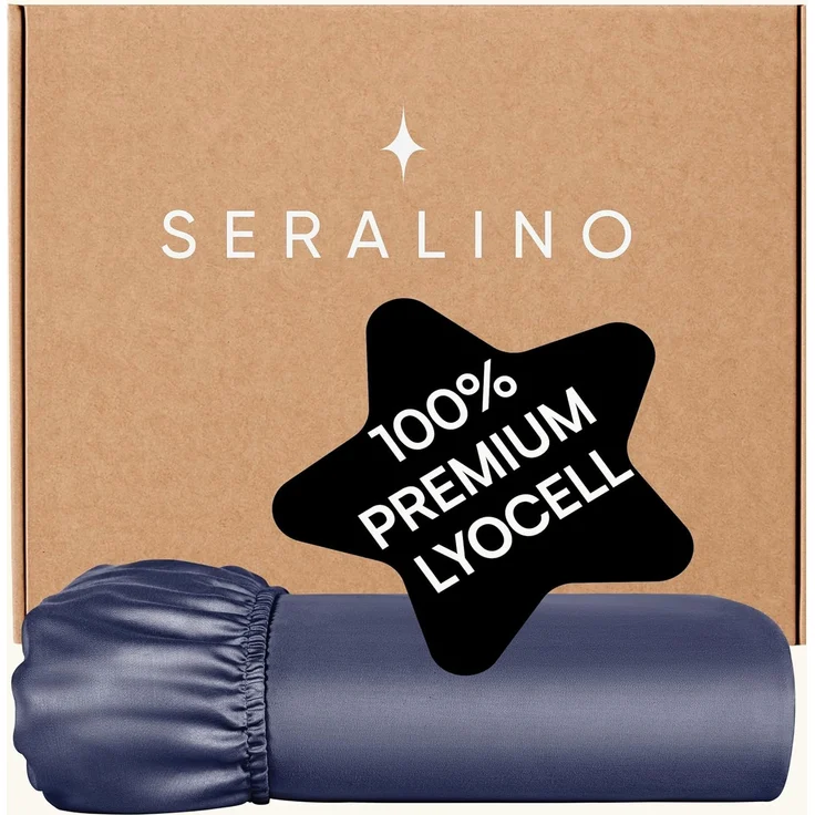 Seralino Spannbettlaken 100% Lyocell (Tencel), weiches, atmungsaktives Spannbetttuch, Gummizug: rundum, Geeignet für Matratzenhöhe bis 30 cm, besonders weich & atmungsaktiv. – Bild 1