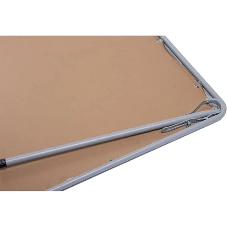 FurnitureR Klappbarer Quadratischer Tisch, 86 x 86 x 71 cm, Tragbarer Garten- und Campingtisch, GRAU, PVC-Oberfläche, (86 x 86 x 71 cm) – Bild 6