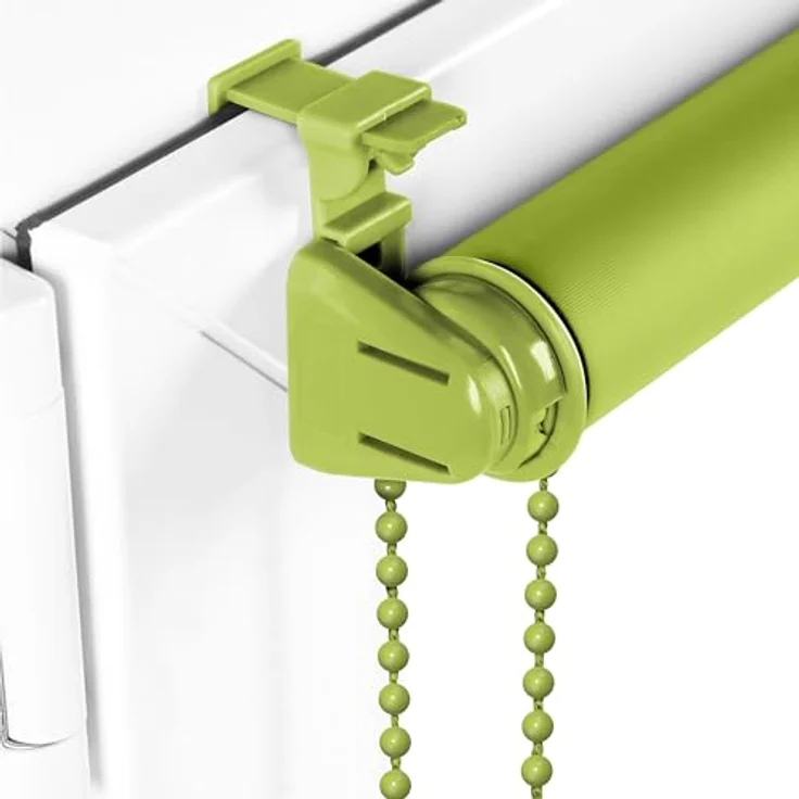Verdunkelungsrollo Klemmfix ohne Bohren 50cm x 100cm Olivegrün Verdunklungsrollo Fensterrollo Rollo Seitenzugrollo Klemmrollo für Fenster & Tür – Bild 3