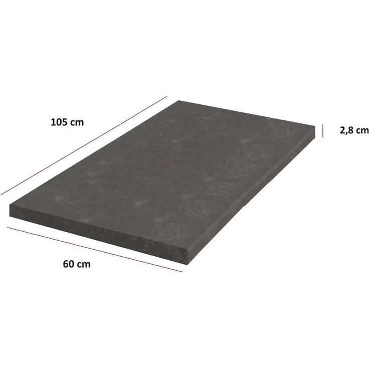 Küchen Arbeitsplatte Metallic Brown 105 cm 28 mm Bianca Grey Rose Küchenzeile – Bild 5