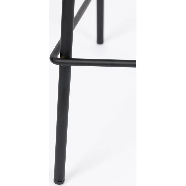 Barhocker Jolien im 2er-Set, Theken- und Küchenhocker mit gepolstertem Sitz aus 100% Stoff in Grau und schwarzem Metallgestell, Sitzhöhe 65 cm – Bild 10
