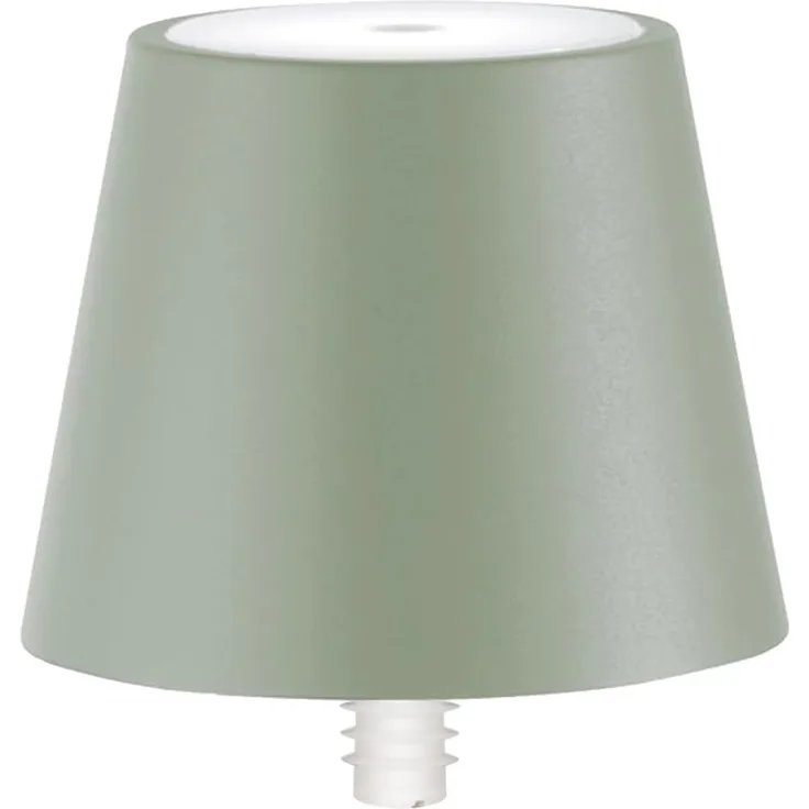 Zafferano, Poldina Stopper Lampe, Kabellose und Wiederaufladbare Flaschenlampe mit Touch Control, Geeignet für den Innen- und Außenbereich, Dimmer, 2200-3000 K, Höhe 11 cm, Farbe Salbei