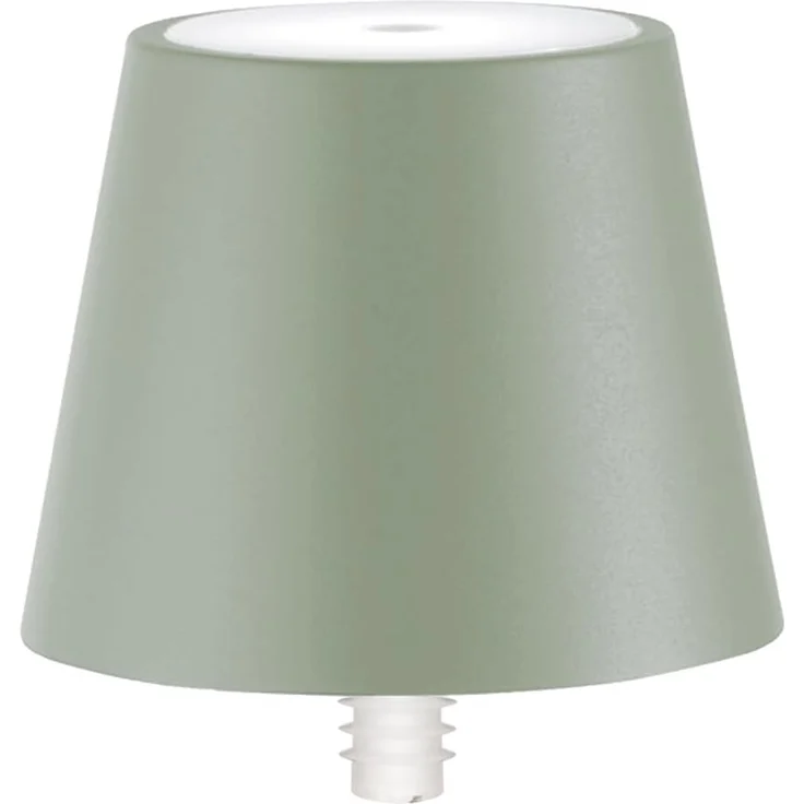 Zafferano, Poldina Stopper Lampe, Kabellose und Wiederaufladbare Flaschenlampe mit Touch Control, Geeignet für den Innen- und Außenbereich, Dimmer, 2200-3000 K, Höhe 11 cm, Farbe Salbei – Bild 1