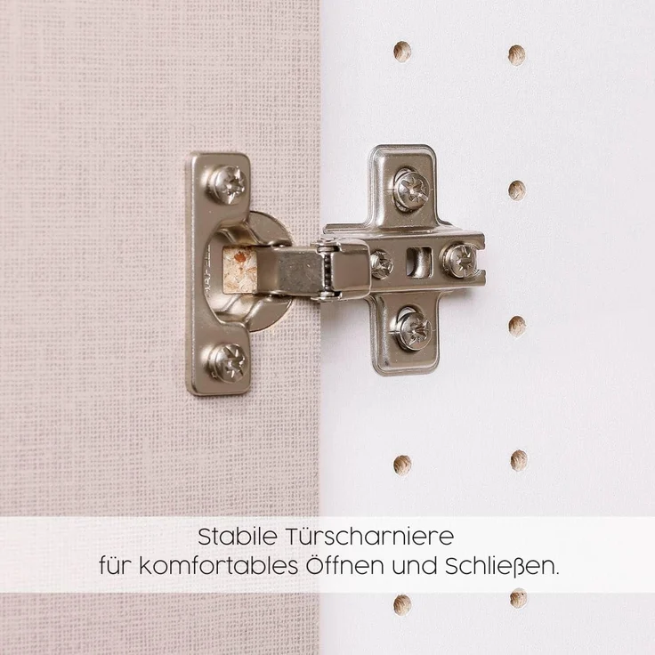 Rauch Möbel Voyager Schrank Kleiderschrank Drehtürenschrank, Eiche Artisan, 4-türig, inkl. 1 Kleiderstange, 7 Einlegeböden BxHxT 187x194x53 cm – Bild 12