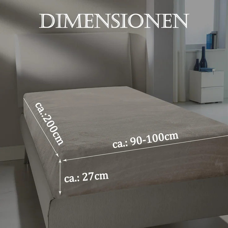 Spannbettlaken Cashmere Touch - Wolkenschloss 90-100 x 200cm Natur – Bild 4