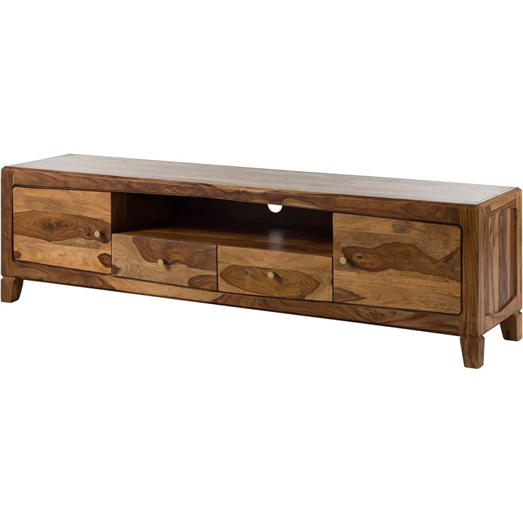 TV-Board Sheesham 200 x 45 x 55 braun lackiert ANCONA #111 – Bild 1