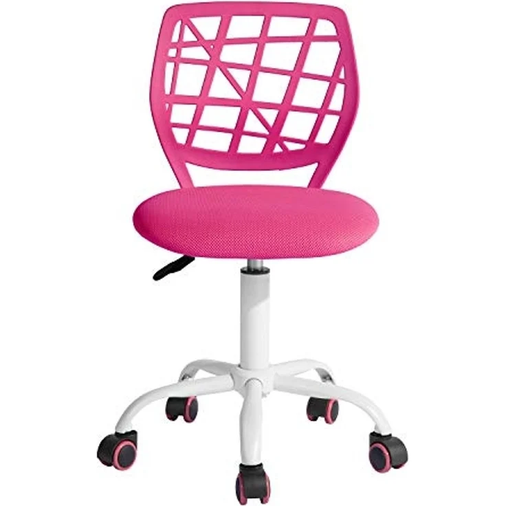 FurnitureR Farbenfrohes Zuhause, ergonomisch, verstellbar, höhenverstellbar, für Arbeitsbüro, Rosa, Metall, 38,5 x 40 x 75 cm – 87 cm – Bild 1