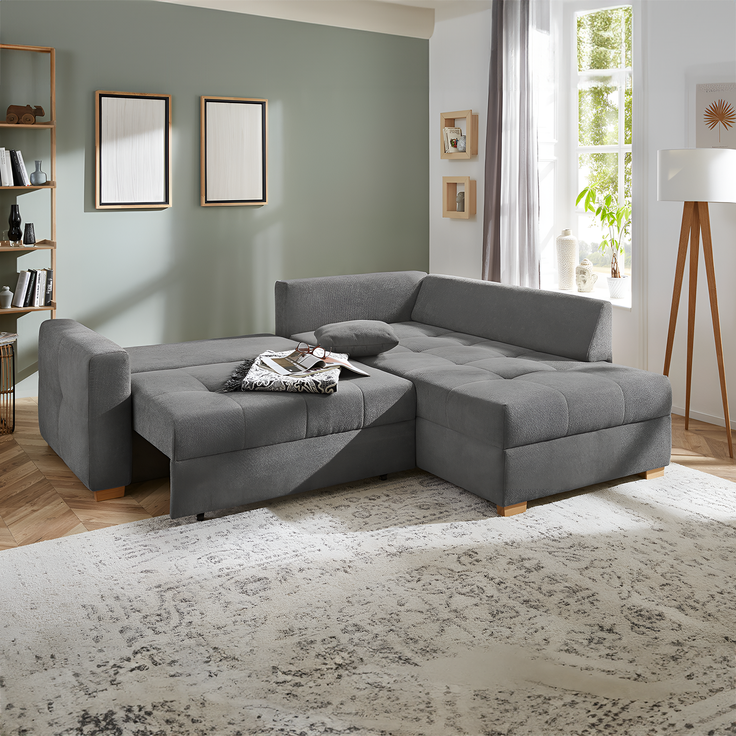 JOB Polsterecke mit Funktion HEIDELBERG - Wohnzimmer in 403/19 dunkelgrau – Bild 3