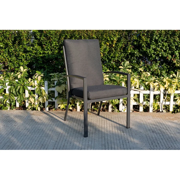 Gardissimo BOSTON 2x Alu Stapelsessel Textilenbezug Sessel stapelbar grau – Bild 10