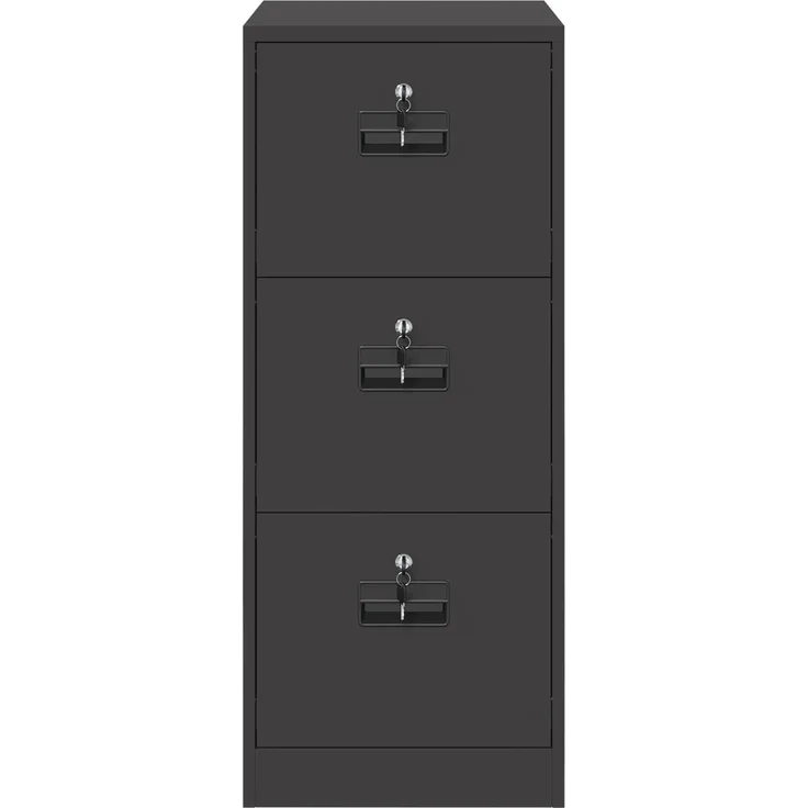vidaXL Aktenschrank Schwarz 44 x 50 x 106,5 cm Kaltgewalzter Stahl 891598 – Bild 7
