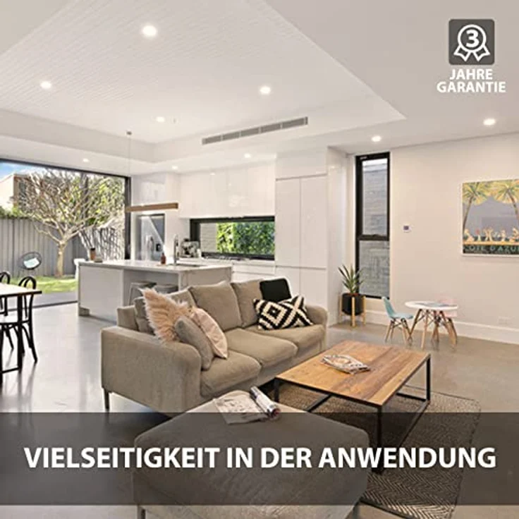 LVWIT 2x18W Ultraslim LED Einbauleuchten, ersetzt 150W Halogen, runde Deckenleuchte mit Treiber, Neutralweiß 4000K, 1650 lm, AC 230V, Downlight/Einbaustrahler/Einbauspots (2er Pack) – Bild 4