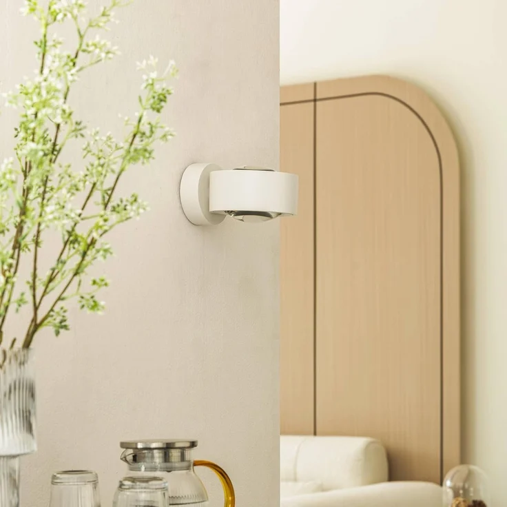 Arcchio Wandleuchte Rotari, LED, Metall, Weiß warmweiß IP20, 2 x 7,1 W LED, warmweiß – Bild 3