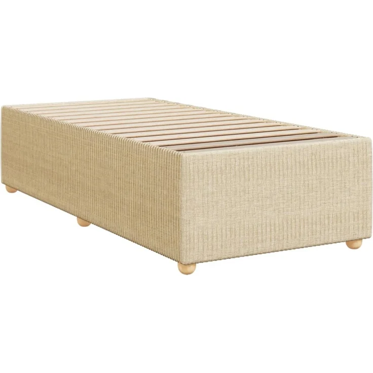 vidaXL Boxspringbett mit Matratze Creme 90x200 cm Stoff 3294258 – Bild 10