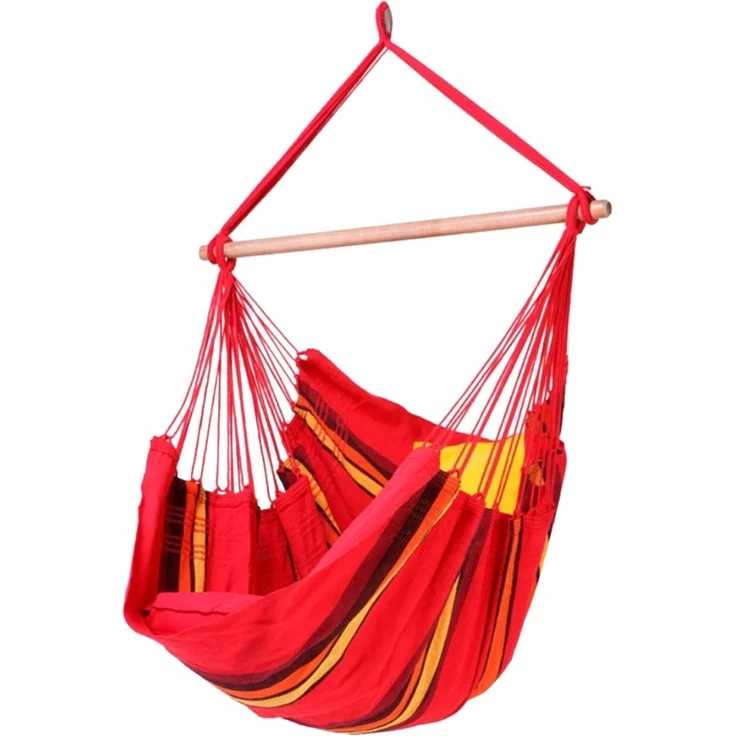 MacaMex Relaxa Solar Hängesessel Baumwolle rot rot – Bild 1
