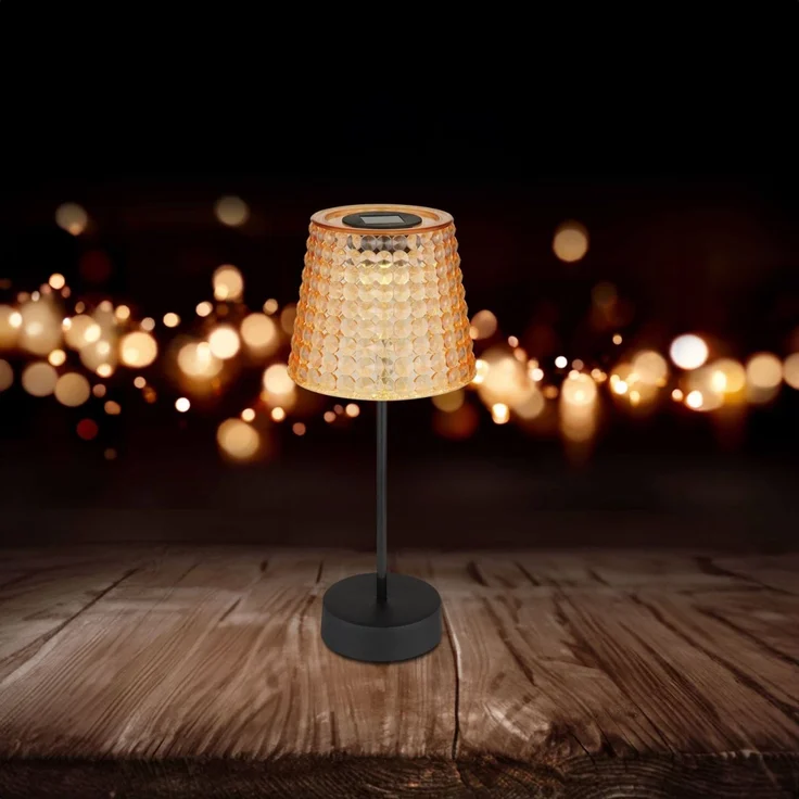 Tischlampe Kabellos 2er Set Solar Akku Tischleuchte Außen Solarleuchte 36634-2A – Bild 3