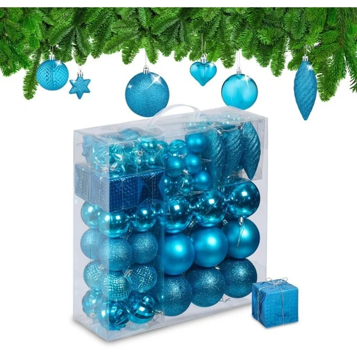 Relaxdays Weihnachtskugeln im 110er Set – Bild 1
