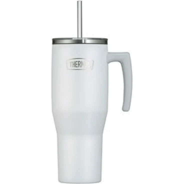 THERMOS Refreshing Isolier-Trinkbecher mit Strohhalm white mat 1,1 – Bild 6