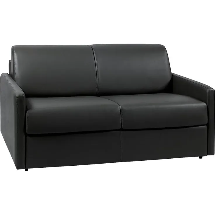 Vente-unique - CALIFE Sofa Kunstleder Schwarz - B 223 cm94 cm x H 85 cm x L 150 cm