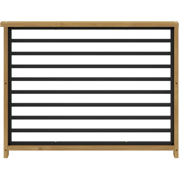vidaXL Armlehnen Modul 2 pcs Weiß 80 x 6 x 61 cm Massivholz Akazie 901595 – Bild 5