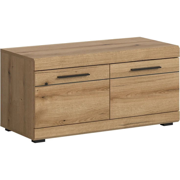 Sitzbank (B/H/T: 90x44x40 cm) in Evoke Oak Nachbildung – Bild 1