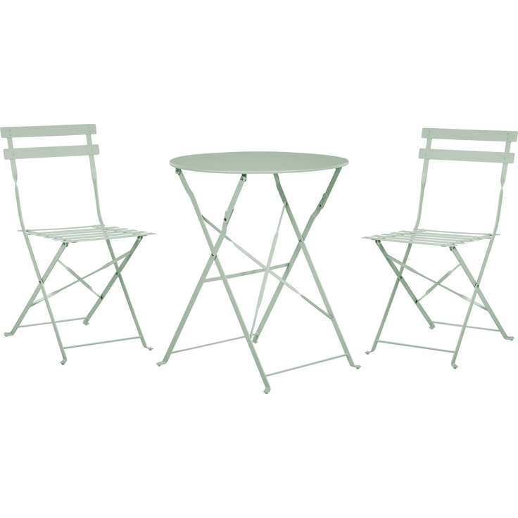 Bistro Set FIORI Metall Grau
