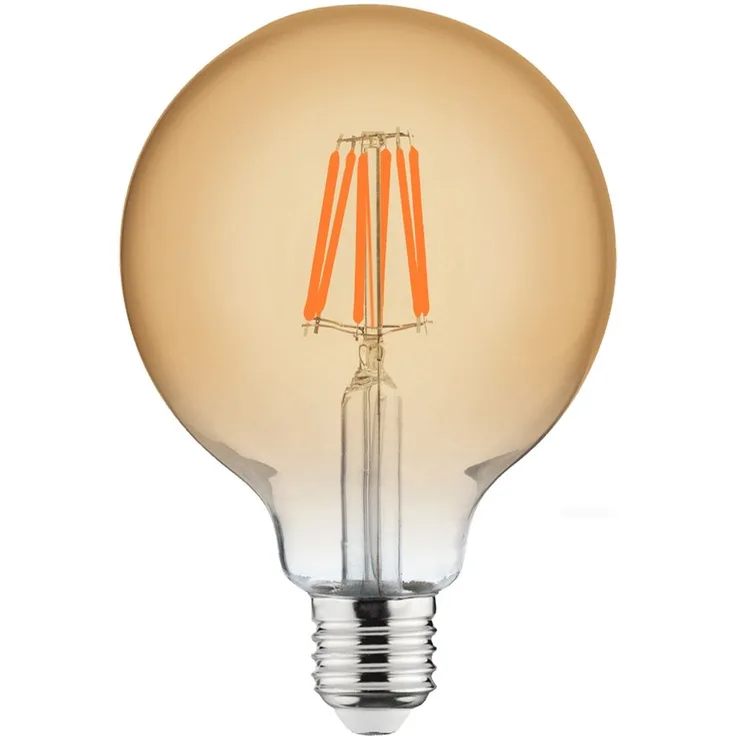 6 W E27 LED Filament Leuchtmittel Kugel Globe 125, Durchmesser 125mm | 550 Lumen | (2200 K) Warmweiß