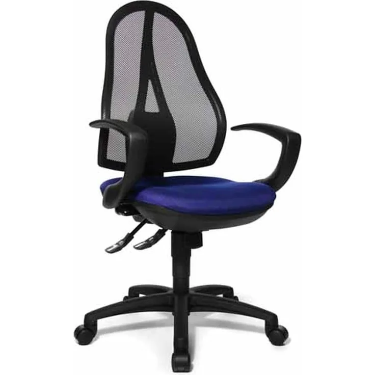 Topstar OP20QG26 Open Point SY, Bürostuhl, Schreibtischstuhl, ergonomisch, inkl. Armlehnen, Stoffbezug, blau