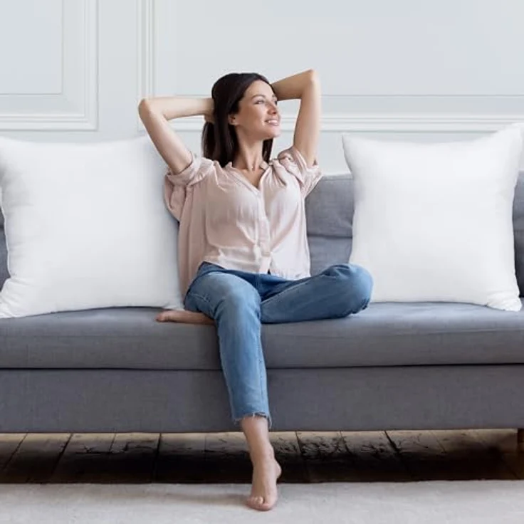 Utopia Bedding 2er Set Kissenfüllung 70x70 cm, Innenkissen Füllkissen Kopfkissen Sofakissen (Weiß) – Bild 5