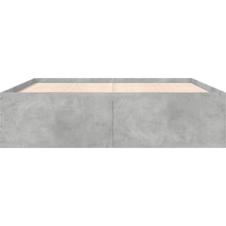 vidaXL Bettgestell Betongrau 180x200 cm Holzwerkstoff 3280905 – Bild 4