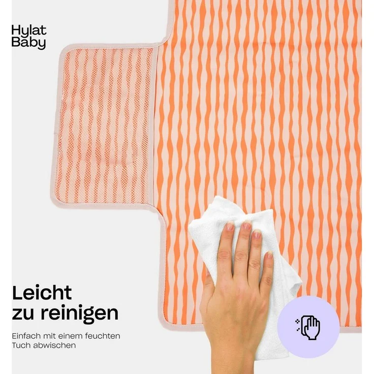 Hylat Baby Wickelauflage Faltbare Wickelunterlage für Unterwegs - Rosa – Bild 2