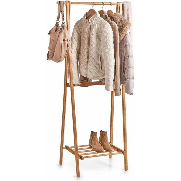 Zeller 13598 Garderobe, Holz, Natur, 73.5 x 44.5 x 159 cm – Bild 1