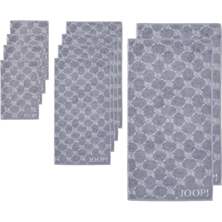 JOOP! Handtuch Set, 10-tlg - Cornflower, 2x Duschtuch, 4x Handtuch, 4x Gästetuch Grau Set – Bild 2