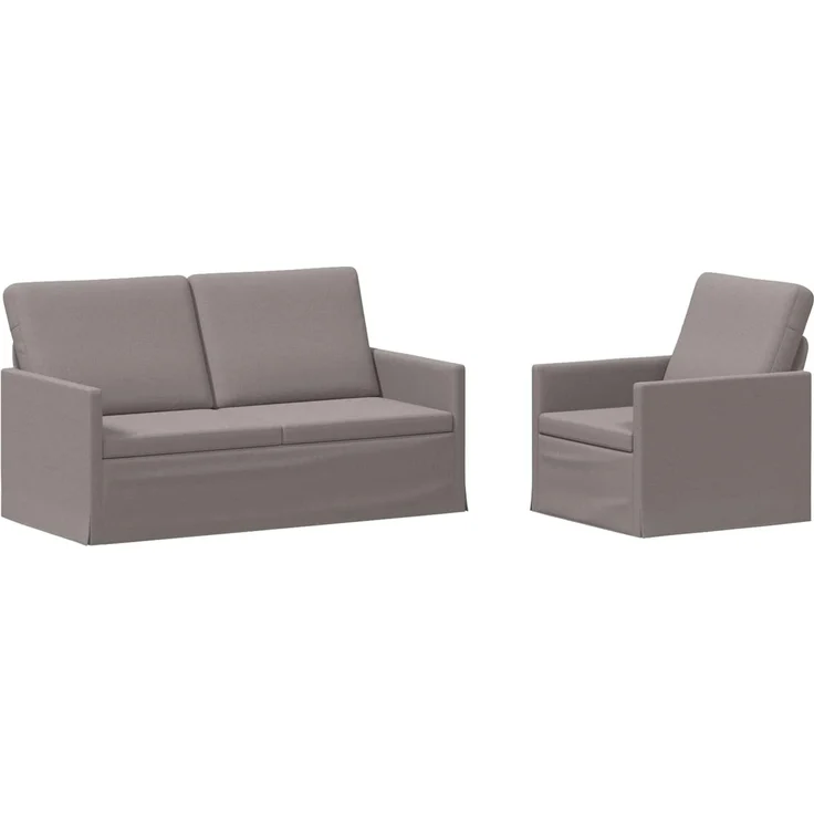 vidaXL Sofa-Set 2 pcs Taupe Stoff 3433154 – Bild 1